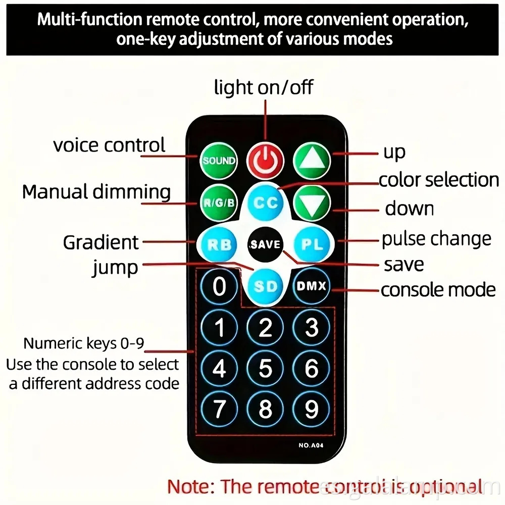 RGB LED DJ Party Light, Disco Atmosphere Lámpara de escenario